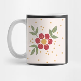 Sweet little red dotty floral Mug